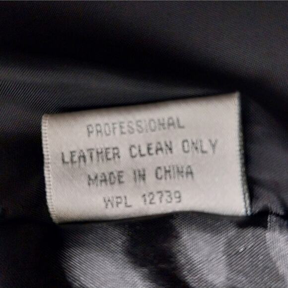 CHARLES KLEIN! CLASSIC BLACK GENUINE LEATHER PARKA STYLE ZIP OFF HOOD COAT! SZ L - Picture 11 of 13